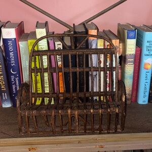 Rustic Book Bench- Brown